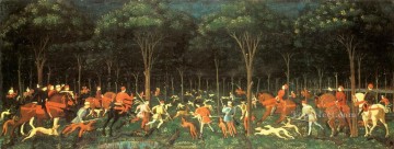  BOSQUE Arte - La caza en el bosque Renacimiento temprano Paolo Uccello